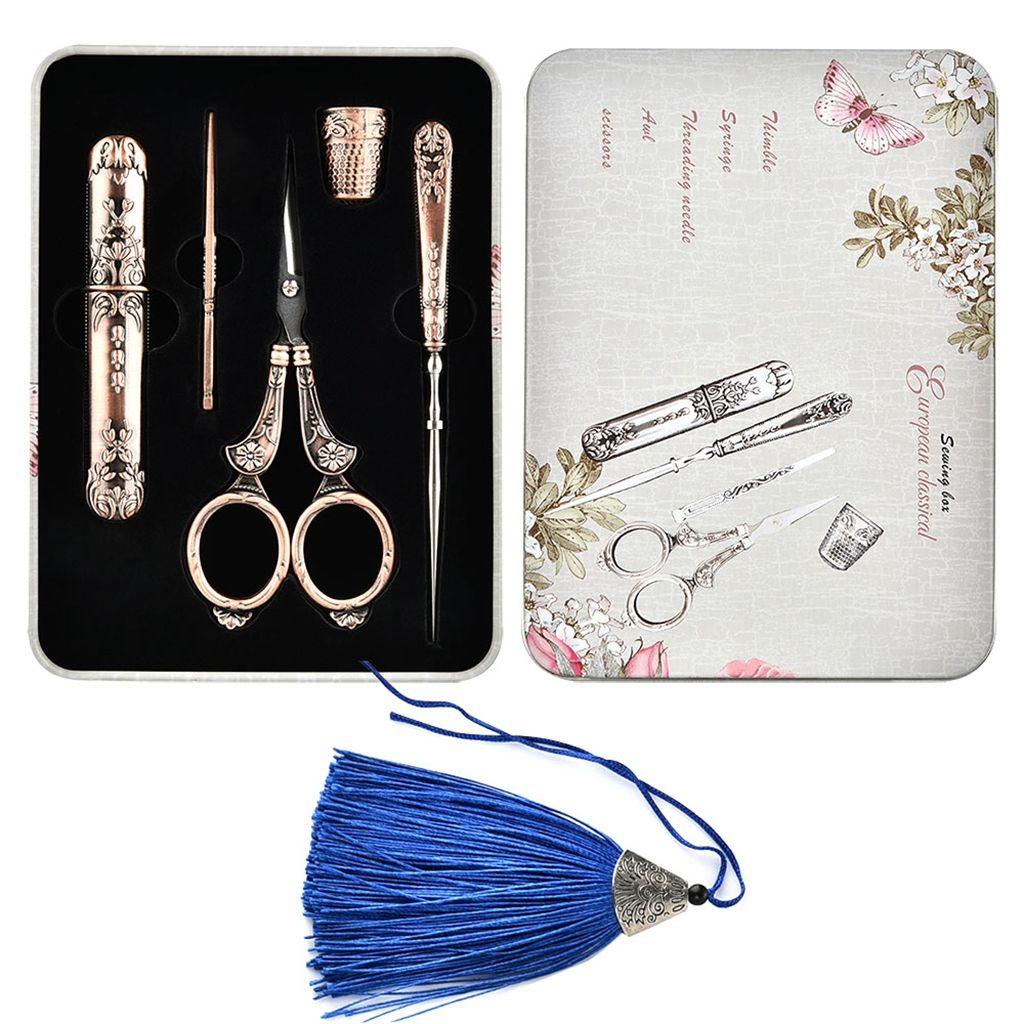 Dụng Cụ May Vá Bằng Bạc / Đồng Kiểu Vintage Sáng Tạo Chất Lượng Cao