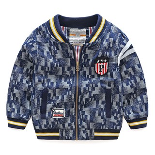 Áo khoác bé trai KATOOFELY áo bóng chày cho bé họa tiết camo hàng xuất Âu Mỹ