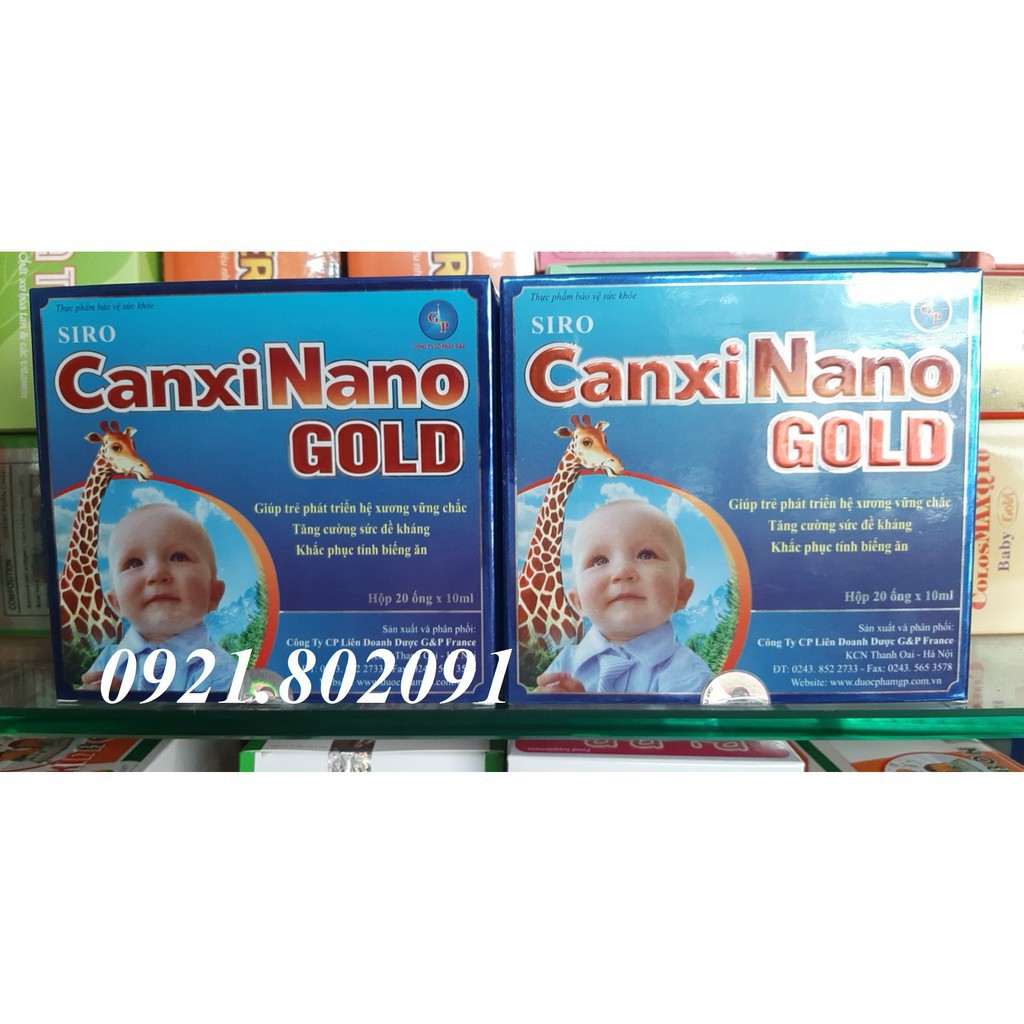 canxinano gold giúp trẻ phát triển hệ xương vững chắc canxi nano gp hộp 20 ống