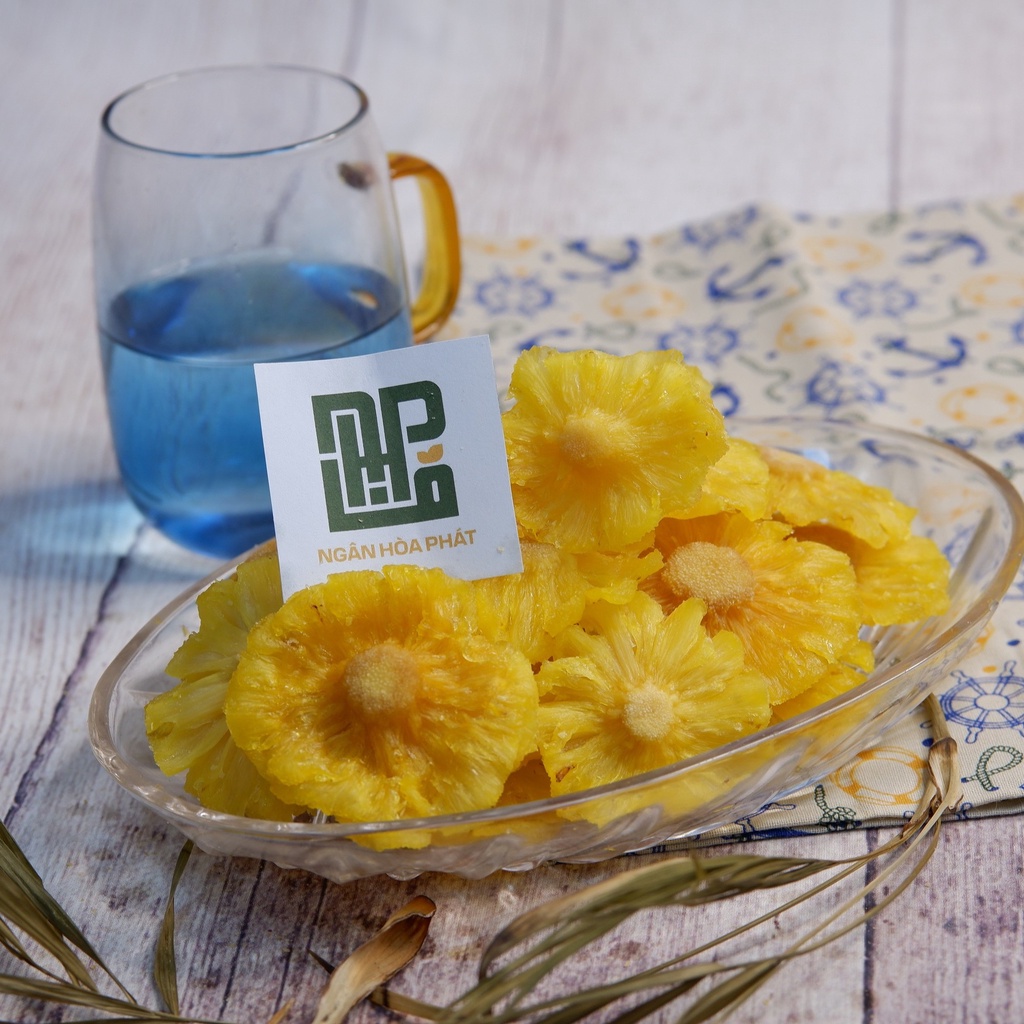 Thơm sấy dẻo, Khóm sấy dẻo Túi 500G sấy không đường tự nhiên tốt cho sức khỏe
