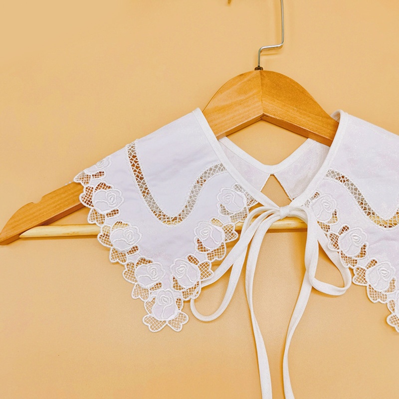 Khăn Choàng Cổ Thêu Ren Hoa Hồng Có Thể Tháo Rời Độc Đáo DIY