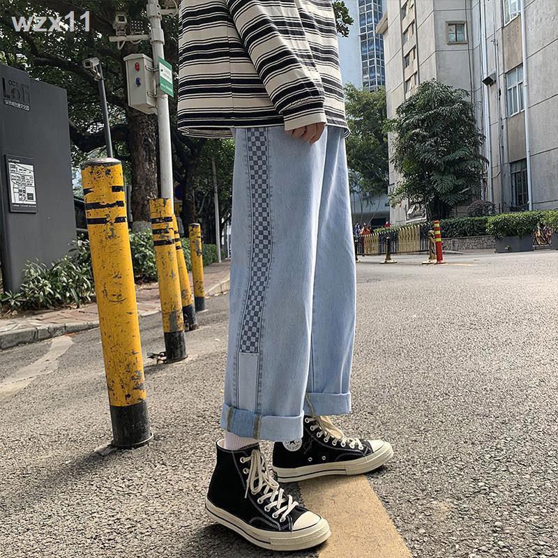 quần jean nam ống côn phong cách Hàn Quốc xu hướng thẳng hoang dã Kiểu cổng Harajuku âu, thương hiệu thời trang đẹp t