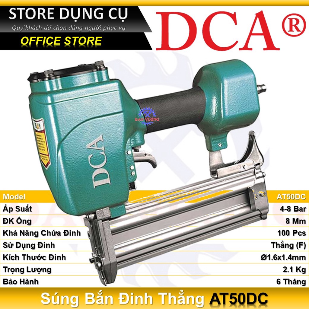 Súng bắn đinh thẳng dùng hơi DCA AT50DC | Tối đa đinh bắn gỗ F50 (50mm)