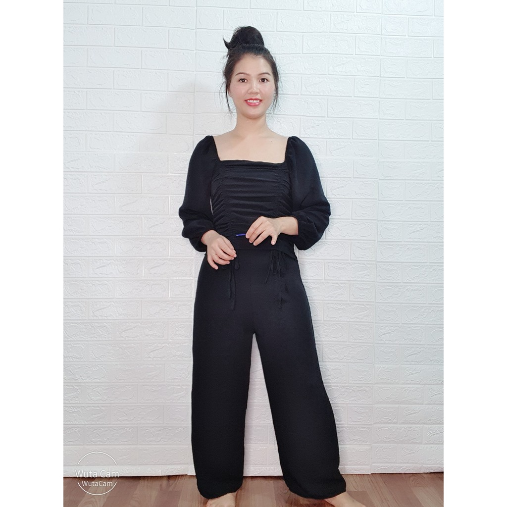 Đồ bộ đũi mềm quần dài form ống rộng FREESIZE dưới 60kg, che khuyết điểm, tôn dáng, vải thoáng mát, mềm mại - Anquachi | BigBuy360 - bigbuy360.vn