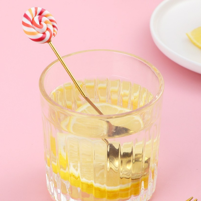 Muỗng/nĩa Bằng Thép Không Gỉ Hình Bánh Donut Nhiều Màu Độc Đáo