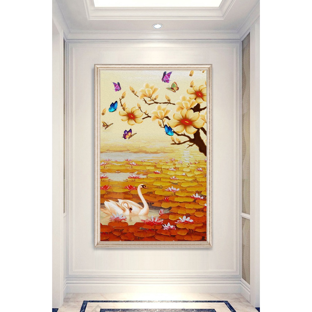 In hình ép gỗ Laminate TRANH HÀNH LANG TRUNG QUỐC - Mẫu 9 (50x75, 60x90, 70x110). In ảnh theo yêu cầu