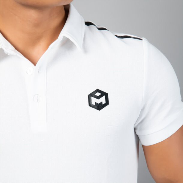 Áo nam ngắn tay có cổ - Áo polo nam cao cấp 1 vạch trắng vai   - Gymmax c0806