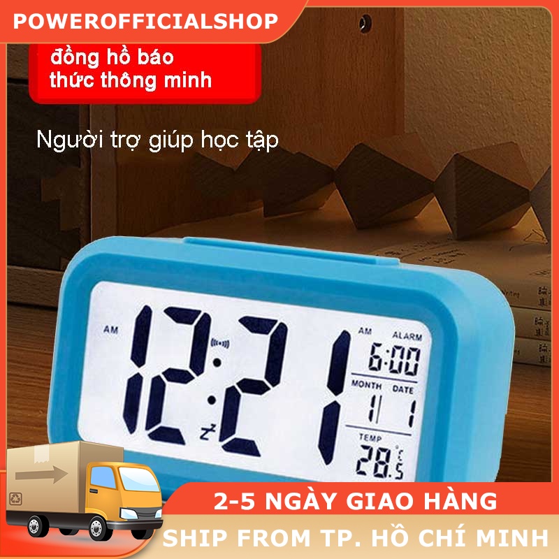 LED đồng hồ thông minh điện tử đồng hồ báo thức kỹ thuật số để bàn đồng hồ nhiệt độ đồng hồ báo thức tắt tiếng đèn nền