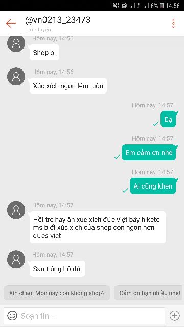 (Giao HN)500g Xúc xích xông khói chuẩn Keto, Das có video Test