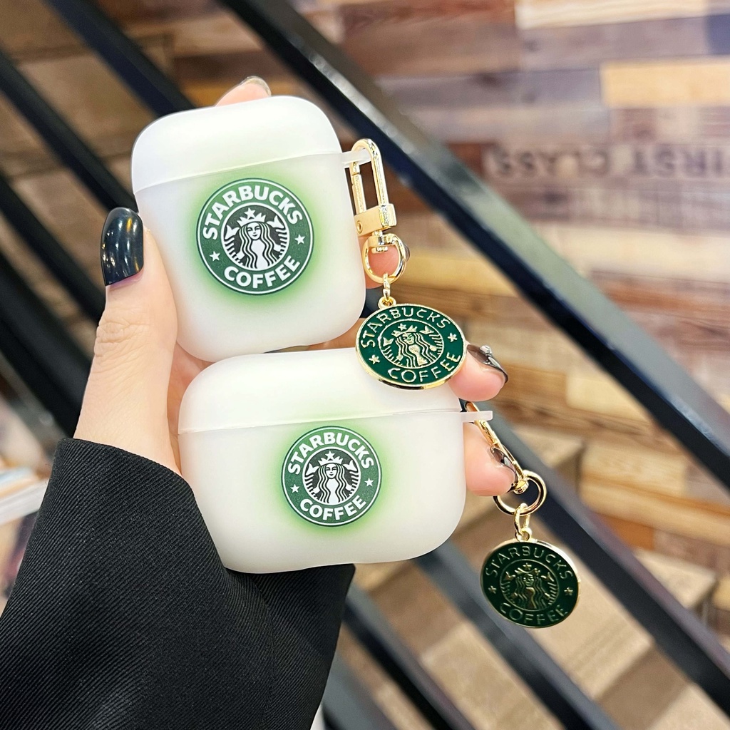 Vỏ Bảo Vệ Hộp Sạc Tai Nghe AirPods3 AirPods3 Pro 2Gen Họa Tiết Starbucks Thời Trang 2021 Ốp