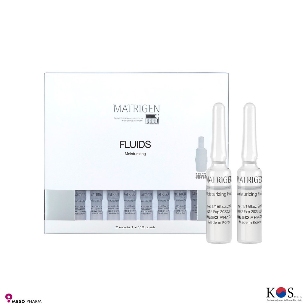 MATRIGEN: MOISTURIZING FLUID 1 HỘP (Chăm sóc da, bản chất, sức khỏe, huyết thanh, sắc đẹp, chất chăm sóc da, chăm sóc da huyết thanh, chất đẹp. Da khô / Da mất nước / Da không sáng bóng / Da cần cấp ẩm chuyên sâu)
