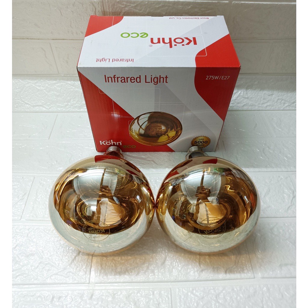 Bóng đèn sưởi nhà tắm Kohn Braun 275w chính hãng cho đèn 2 bóng, 3 bóng, 4 bóng
