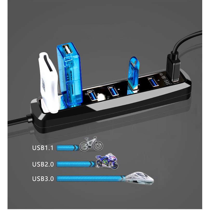 Bộ chia USB 3.0 ra 7 cổng USB 3.0 có nguồn rời - Jinghua Z432