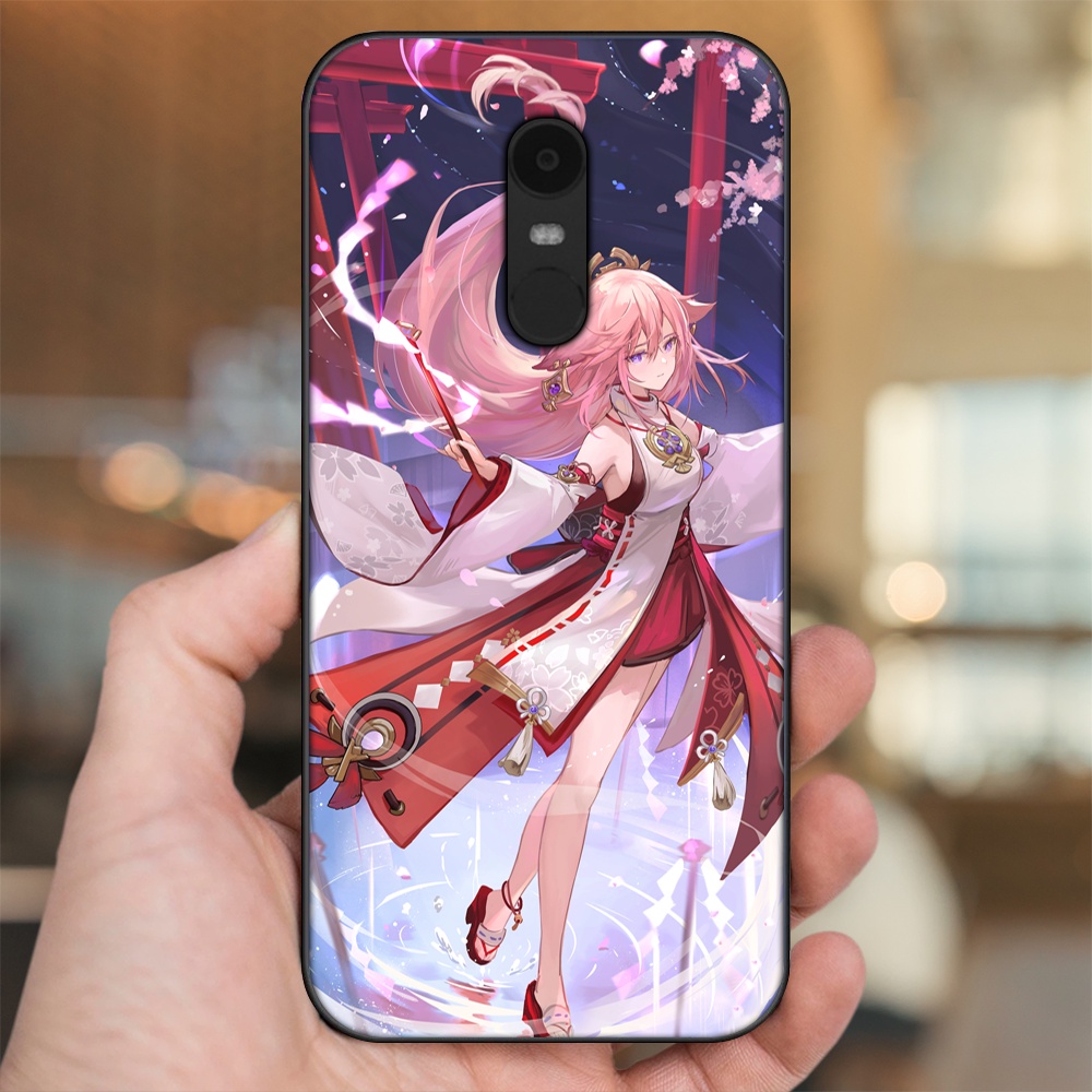 Ốp lưng Xiaomi Redmi 5 Plus viền đen in hình Yae Miko Genshin Impact
