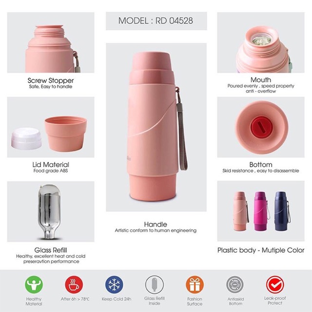 Bình giữ nhiệt Rạng Đông 450ml