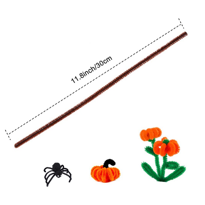 400Pcs Halloween Pipe Cleaners Chenille Stems 6mm x 11.8Inch, Chenille Stems for DIY Art Craft Decorations
