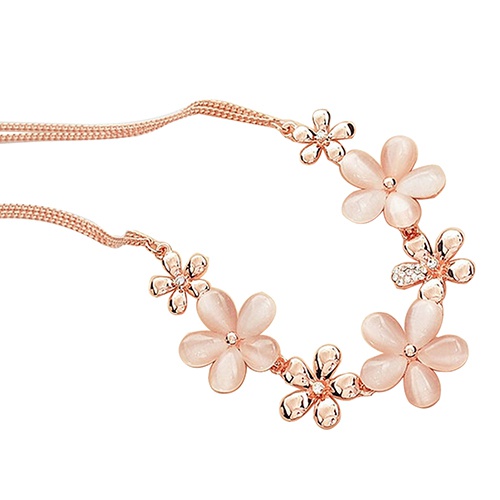 Vòng cổ nữ mặt hình hoa đính đá siêu xinh
