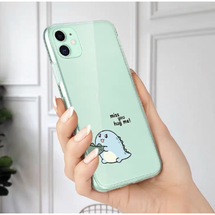 Ốp Điện Thoại TPU Mềm Hình Khủng Long Cho Iphone 15 14 Pro Max couple case 13 11 X Xs 6 + 7 + 8 + 11 Plus 12ProMax