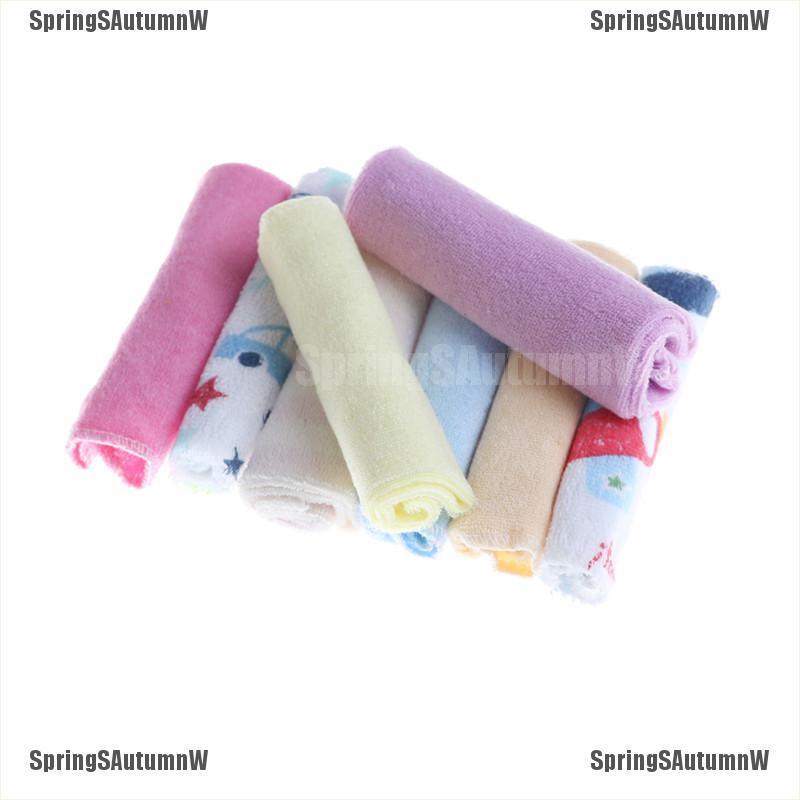 Set 8 Khăn Lau Mặt Vải Cotton Dành Cho Bé Sơ Sinh