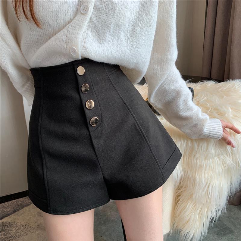 Quần Short Nữ Lưng Cao Dáng Chữ A Màu Đen Thời Trang  tao bao