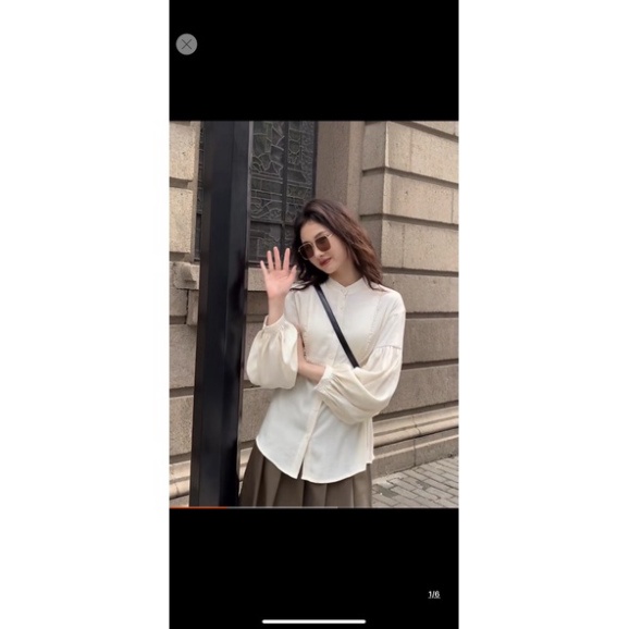áo babydoll tay bồng tiểu thư hàng QCCC , áo sơ mi cổ vuông thêu vintagevn | BigBuy360 - bigbuy360.vn
