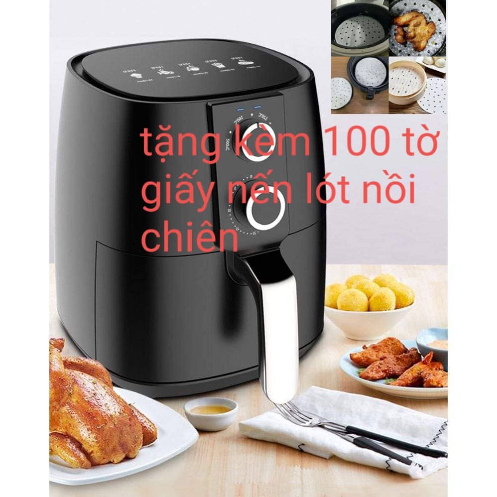 ( tặng kèm set 100 giấy nến lót nồi chiên) NỒI CHIÊN KHÔNG DẦU CAMEL KHÔNG KHÓI DUNG TÍCH 7L