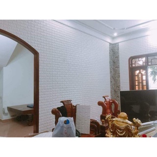 Xốp dán tường 3D CAO CẤP Khổ Lớn 70x77cm dày 4mm. Giá rẻ vô địch, ở đâu rẻ hơn shop hoàn tiền.