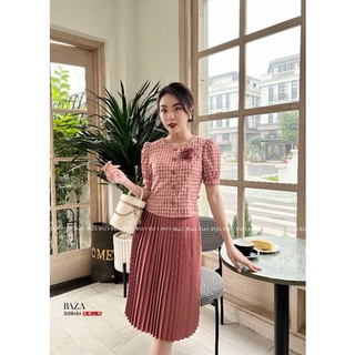 Set váy áo hồng Baza