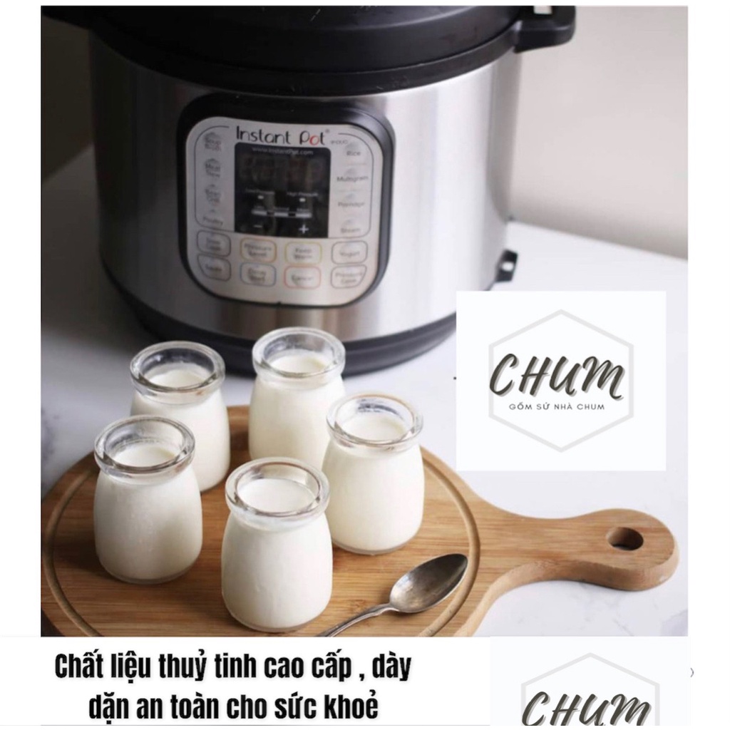 Hũ thủy tinh sữa chua lẻ( hàng việt nam) B8
