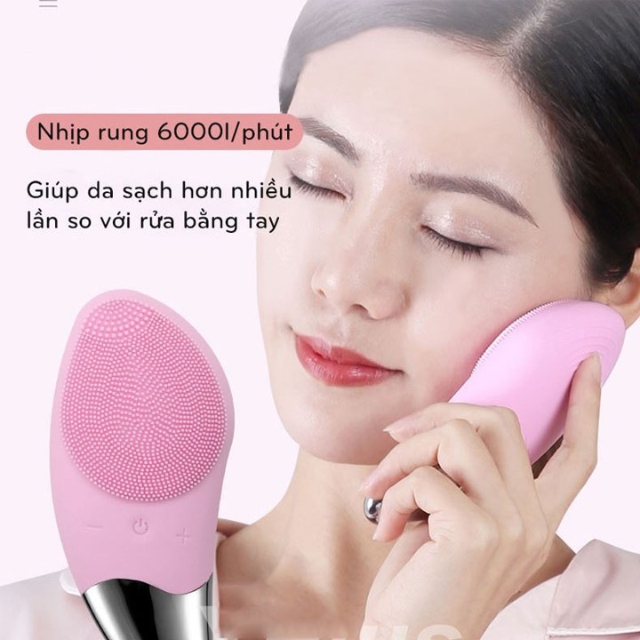 Máy Rửa Mặt Massage Aikedili Sonic Facial Brush Chính Hãng 3 IN 1 Rửa Sạch Sâu Lỗ Chân Lông, Giảm Nhăn, Ngừa Mụn