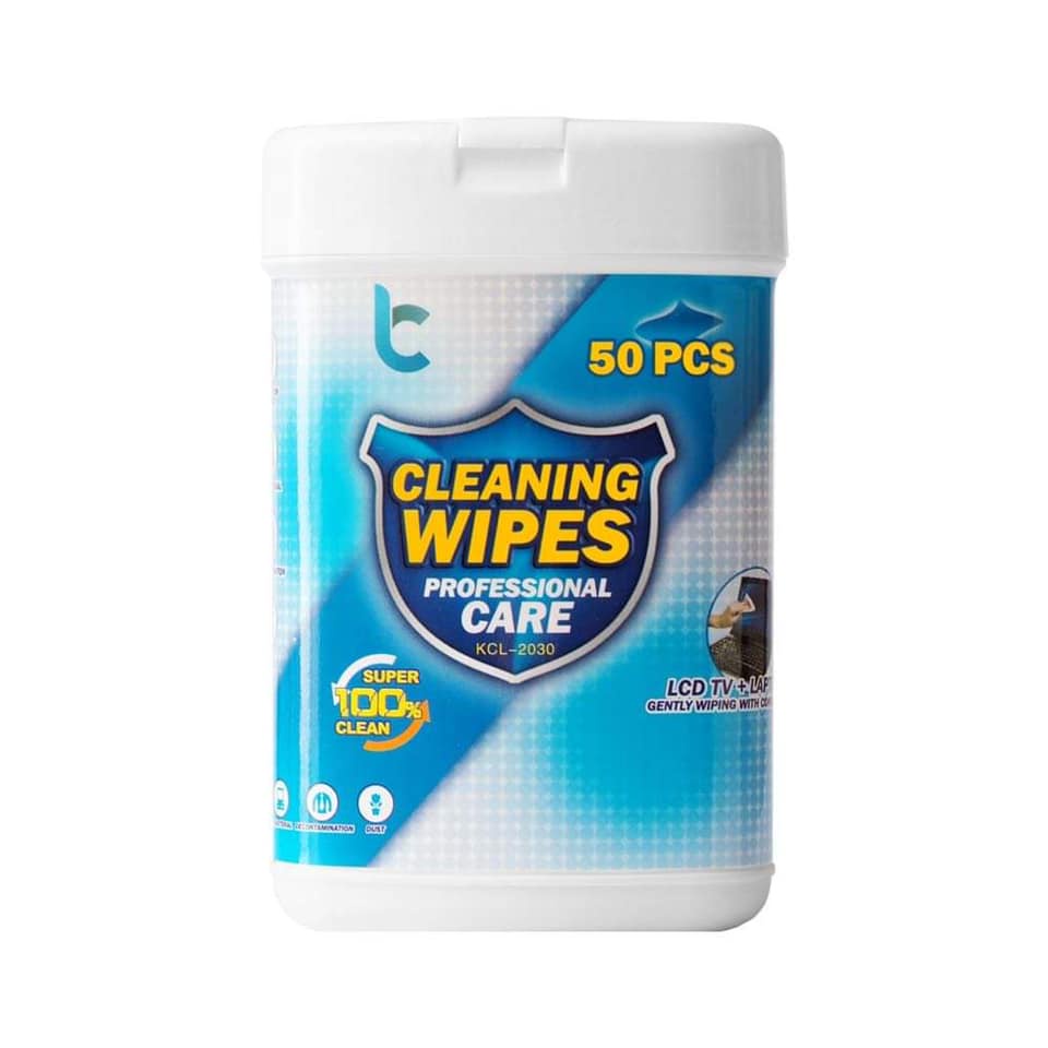 Bộ Vệ Sinh 50 Khăn Rút Kèm Khăn Lau Khô Lucas Cleaning Wipes