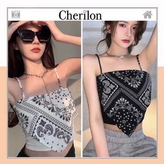 Áo 2 dây nữ thổ cẩm họa tiết cherilon - áo yếm nữ hai màu siêu hot - AN05