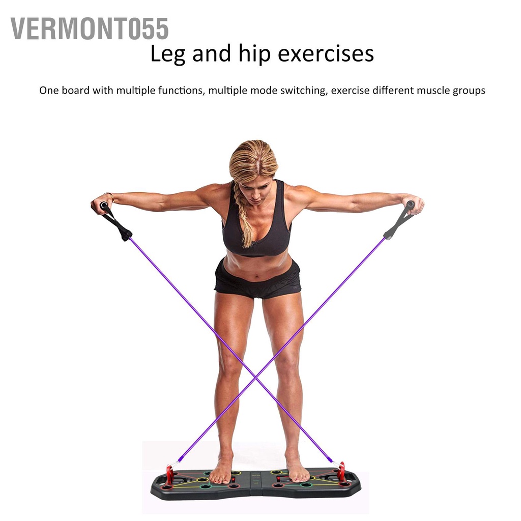 Vermont055 Bảng tập thể dục toàn thân di động với bảng huấn luyện dây căng tay đẩy lên