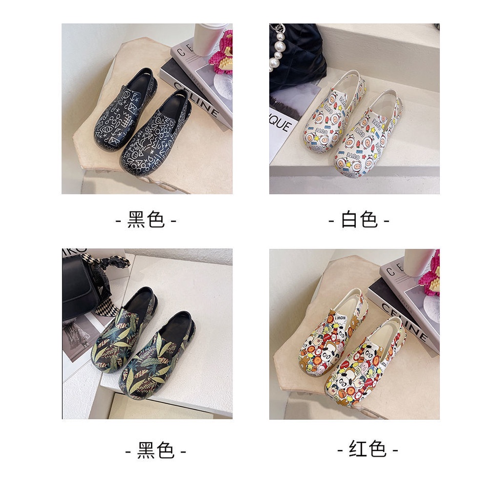 Dép Sandal Bít Mũi Đế Bằng Chống Thấm Nước Thời Trang Mùa Hè 2022 Cho Nữ