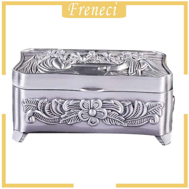 Hộp đựng trang sức bằng kim loại phong cách vintage