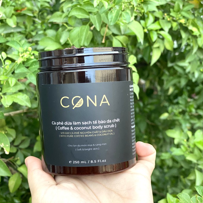 Cà phê dừa làm sạch tết bào da chết body Cona 200ml giúp da sáng mịn, đều màu | BigBuy360 - bigbuy360.vn