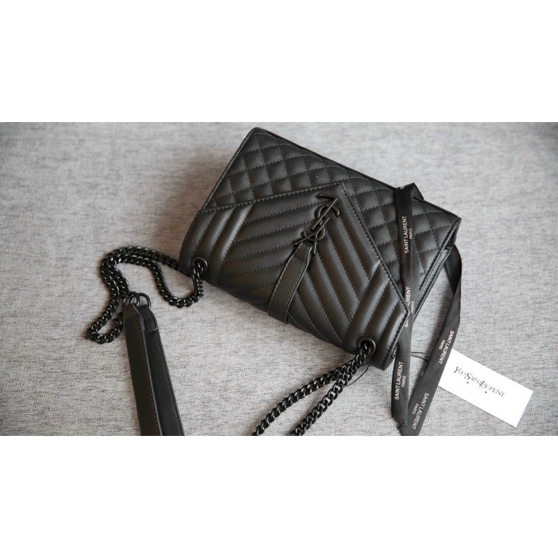 Túi YSL Envelope bản da hột đen lì fullbox đẹp size 22cm đẹp sang