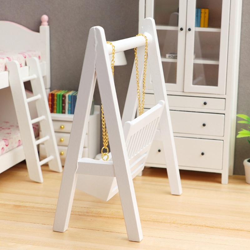 Ghế Xích Đu Mini Tỉ Lệ 1 / 12 Trang Trí Nhà Búp Bê