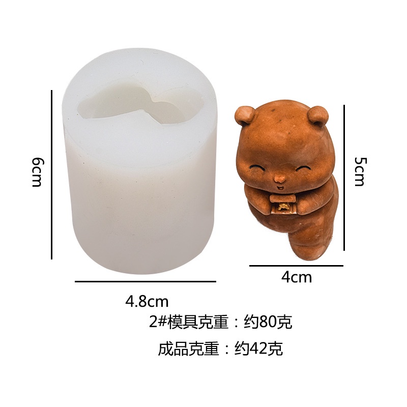 Khuôn Silicone Làm Bánh Hình Gấu Đáng Yêu