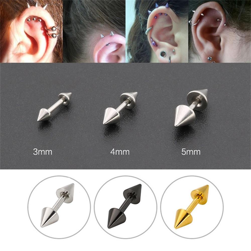 1 Khuyên Xỏ Vành Tai Màu Đen Cá Tính