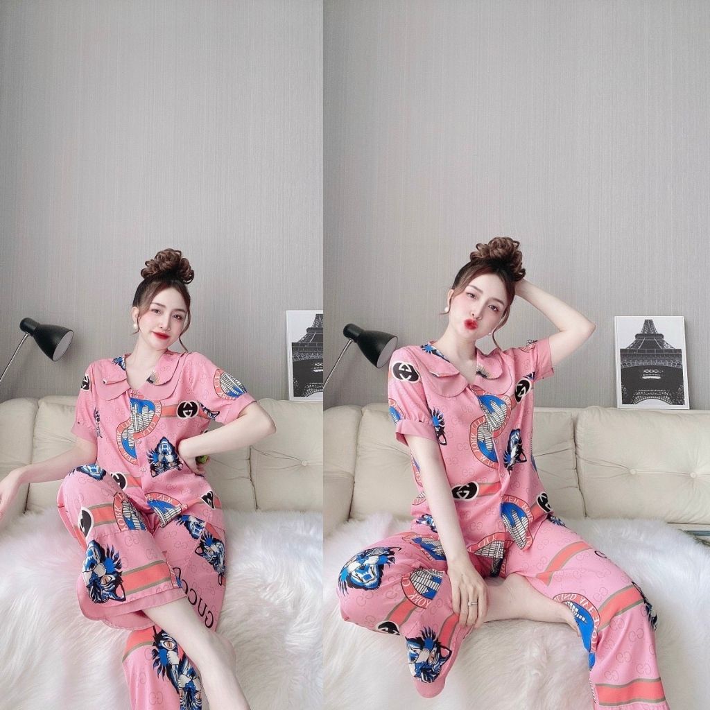 Đồ Ngủ Pijama Đồ Ngủ nữ lụacao cấp mềm mại xinh xắn<63kg | BigBuy360 - bigbuy360.vn
