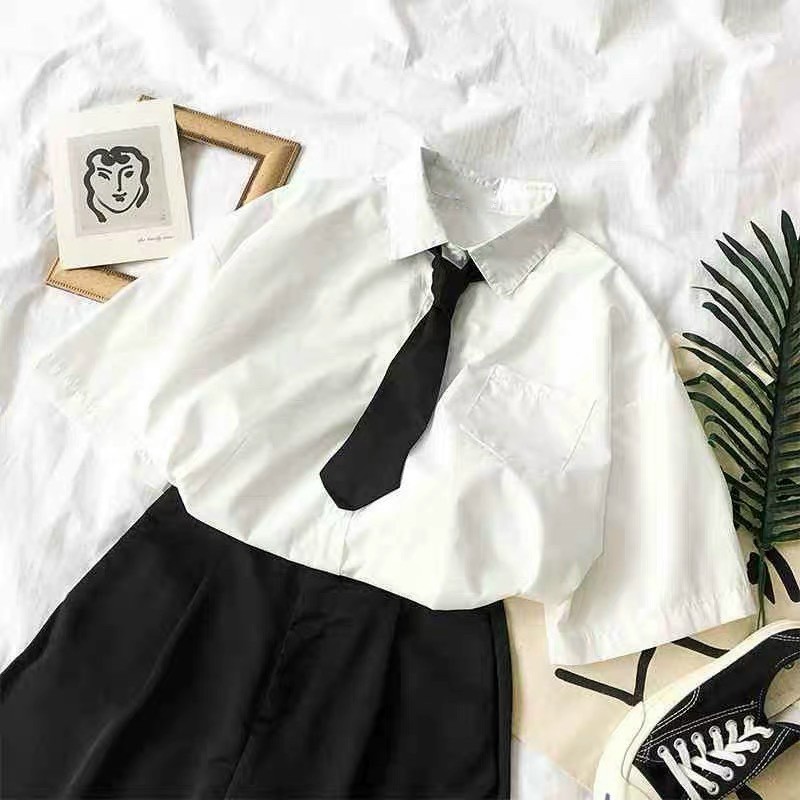 [RẺ VÔ ĐỊCH] Áo sơ mi cà vạt tay ngắn UK9321