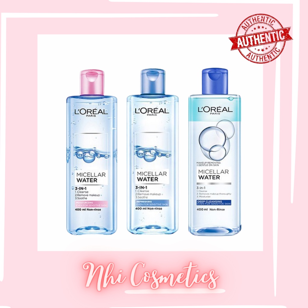 Nước tẩy trang L'Oreal Paris 3-in-1 Micellar Water