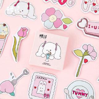 Suuuny 45 cái Pink Sticker Tự làm Trang trí Nhật ký Sổ lưu niệm Sticker