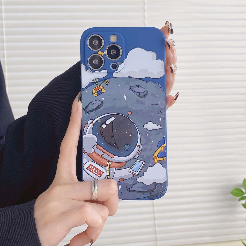 Ốp Điện Thoại Trong Suốt Họa Tiết Phi Hành Gia Cho Iphone13Proiphone13Pro iPhone13mini Iphone13Pro Iphone11 12PromaxiPhone12