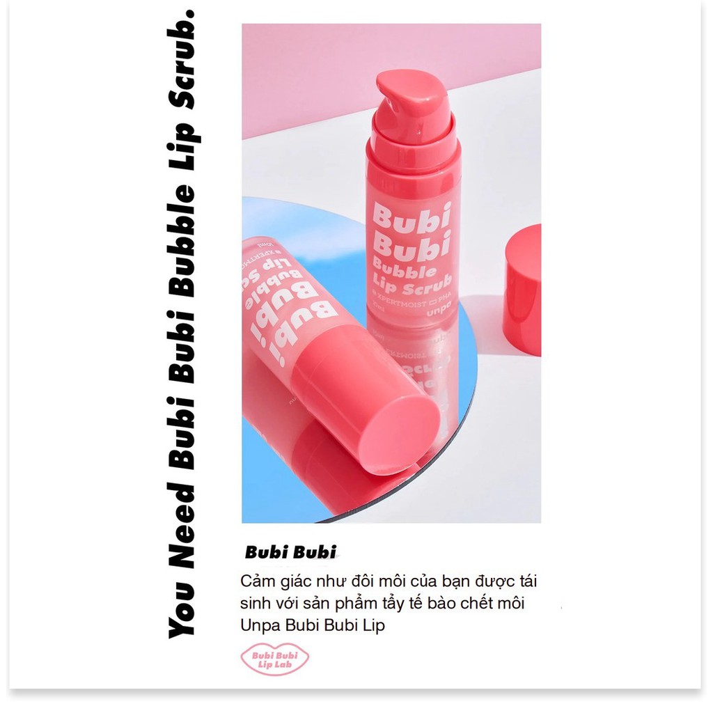 [Mẫu Mới] Gel Tẩy Tế Bào Chết Sủi Bọt Thải Độc Môi Unpa Bubi Bubi Lip 10ml | BigBuy360 - bigbuy360.vn