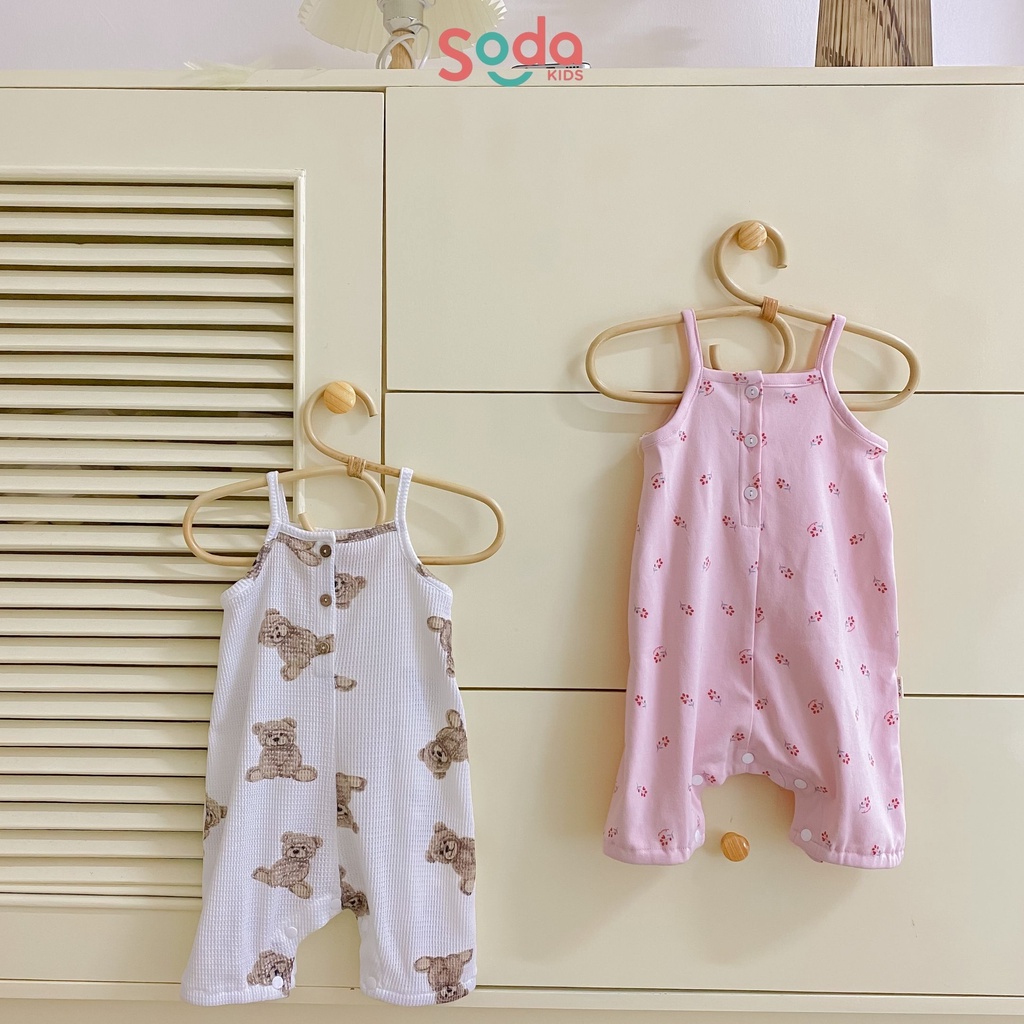 Body dây cho bé SODA KIDS chất liệu waffle-cotton thiết kế 2 dây họa tiết