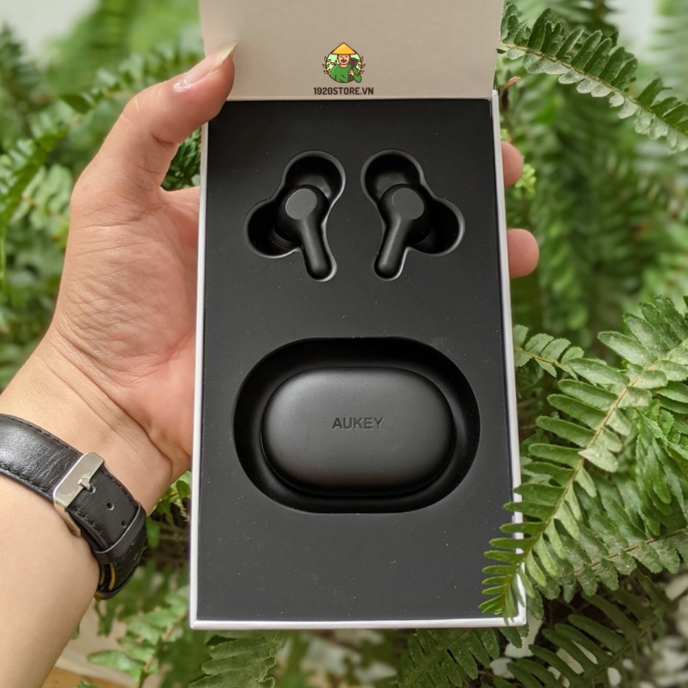 Tai Nghe True Wireless AUKEY EP-T25, BT 5.0, Pin Lên Tới 30H, Cảm Ứng, Chống Nước IPX5 - Chính Hãng BH 18T