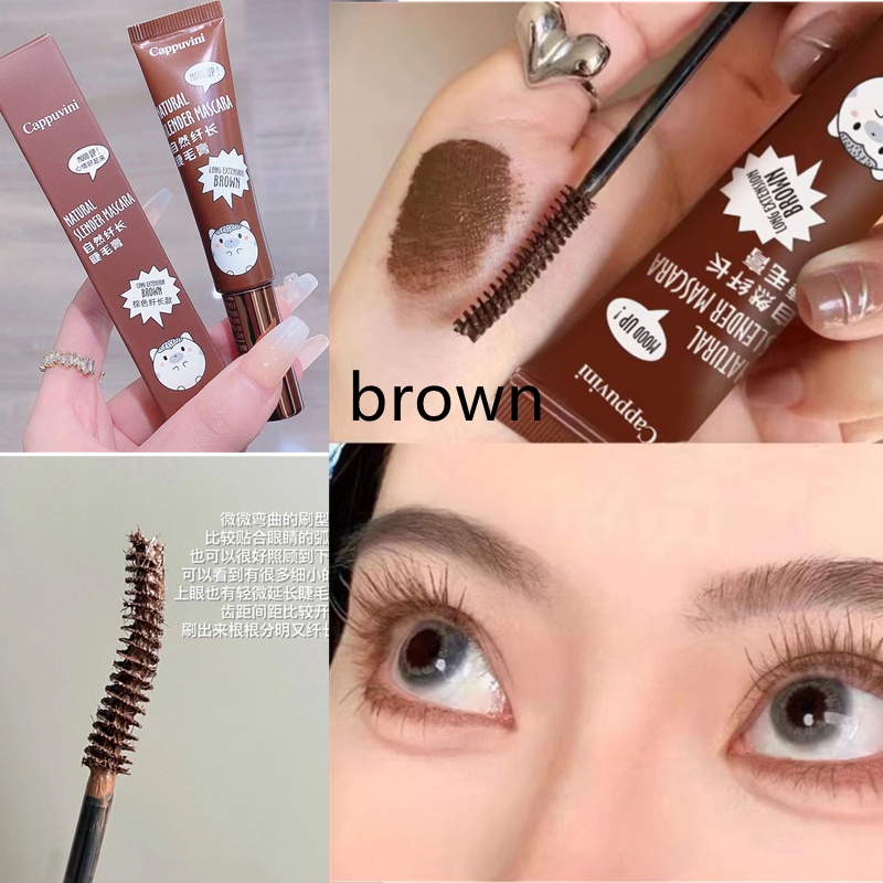 Mascara Cappuvini giúp chuốt lông mi dài cong và đều Hơn Với Thiết Kế Cọ Nhỏ Dễ Sử Dụng