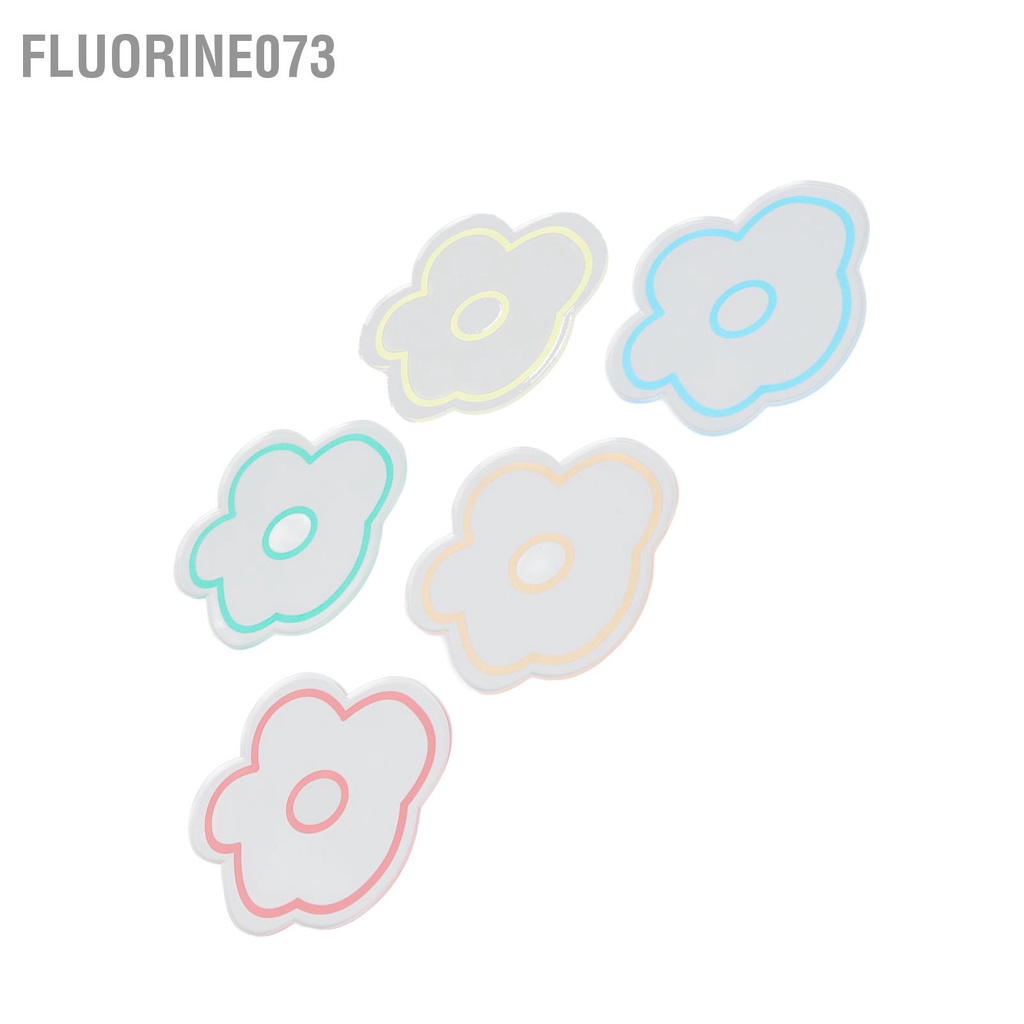 Fluorine073 5 cái Bảng Màu Nghệ Thuật Làm Móng Tay Cao Độ Trong Suốt Hai Mặt Dày Hình Dạng Hoa Gel Trang Điểm Hiển Thị